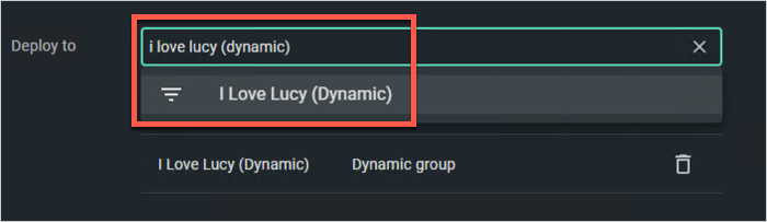I Love Lucy dynamic group in PDQ Connect